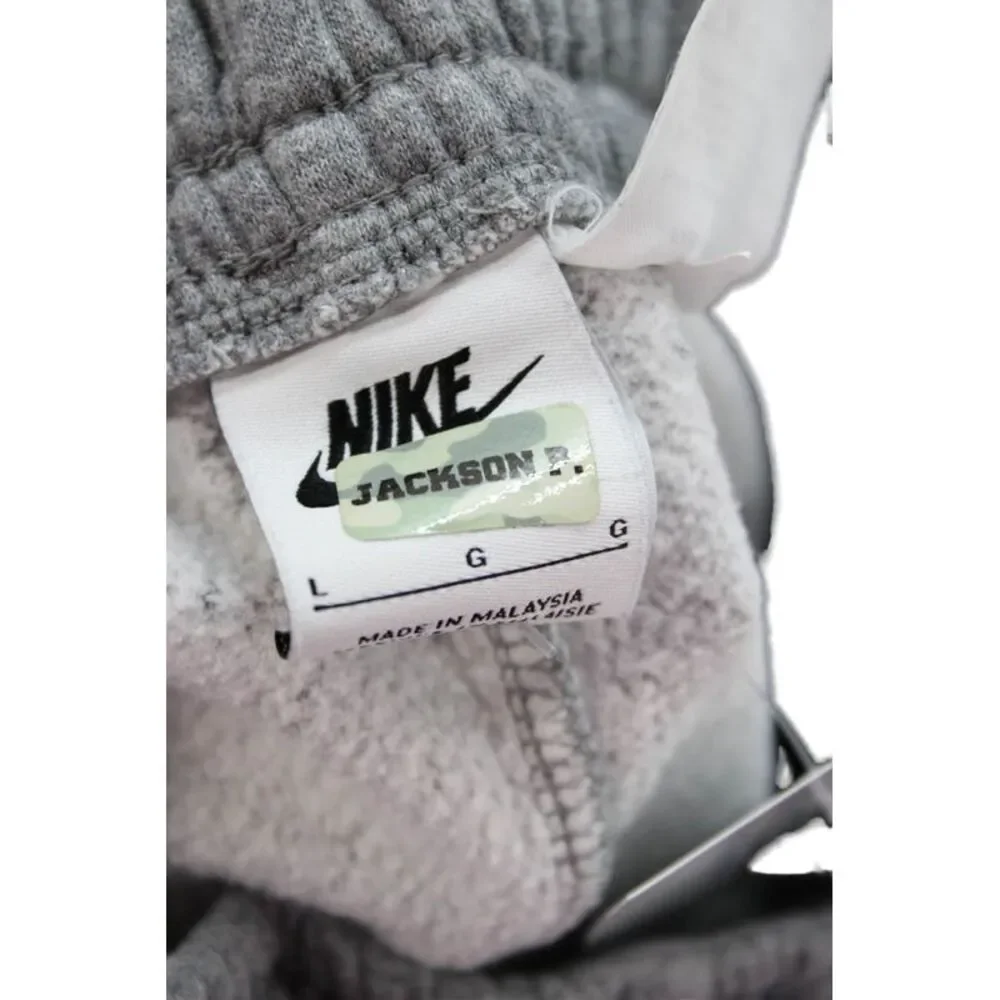 Nike Boys Cotton Drawstring Skinny Ankle Sweatpants Gray Size L